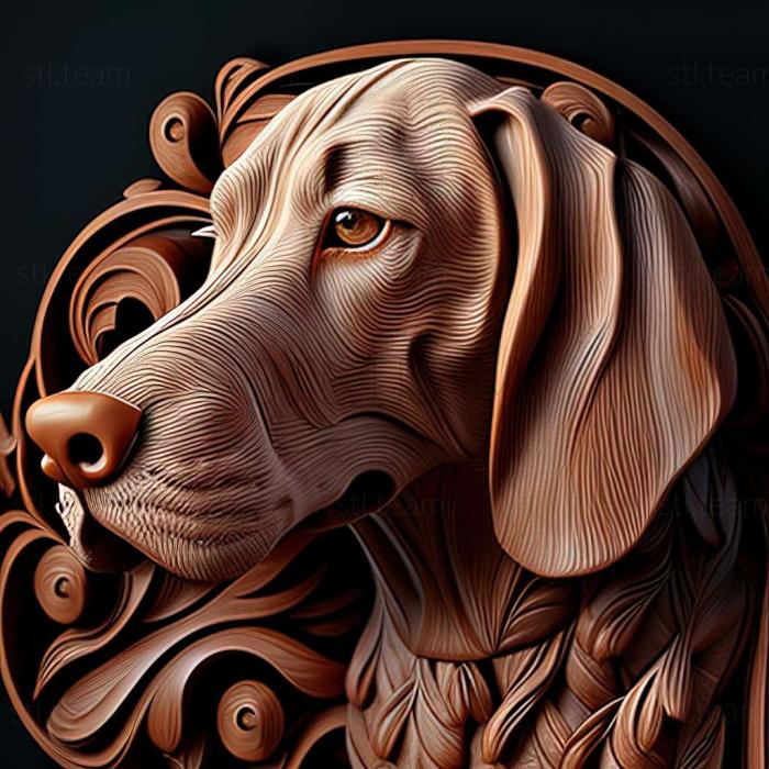 3D model Russian Hound dog (STL)